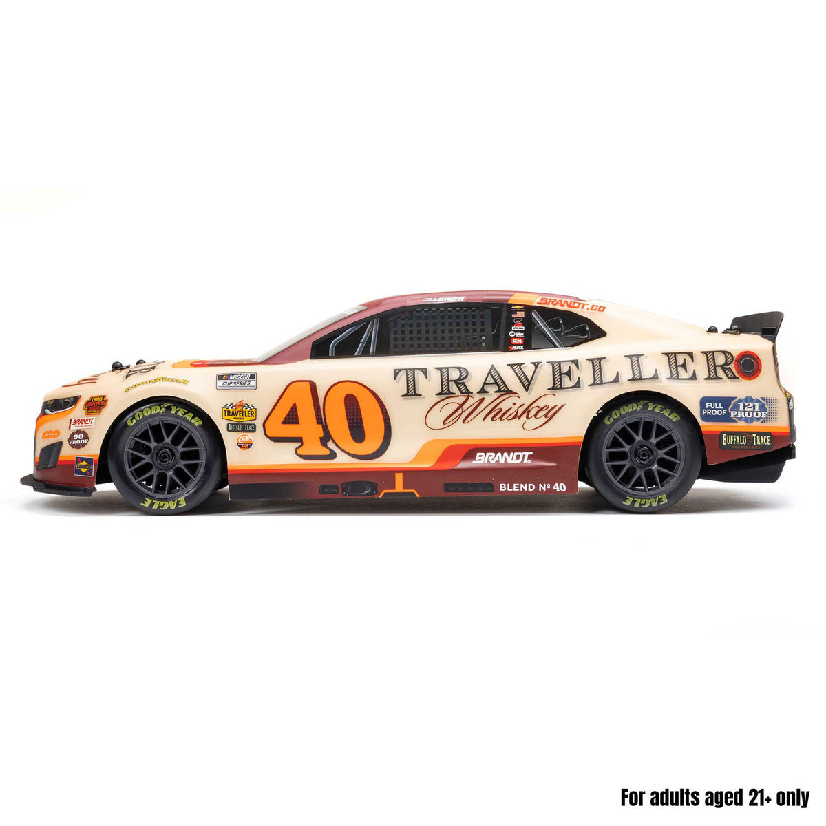 1/12 Losi NASCAR 2026 Justin Allgaier No. 40 Traveller Whiskey (Battery & Charger Included), LOS1122640