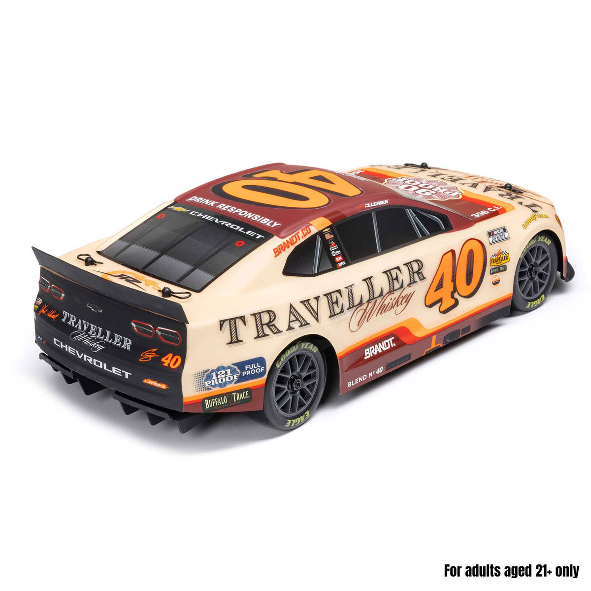 1/12 Losi NASCAR 2026 Justin Allgaier No. 40 Traveller Whiskey (Battery & Charger Included), LOS1122640