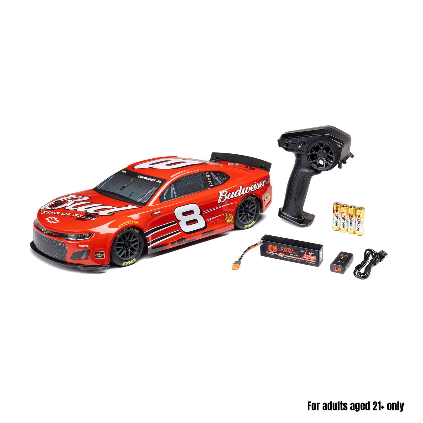 Team Losi 1/12 Losi NASCAR Dale Earnhardt Jr. No. 8 Budweiser (Battery & Charger Included), LOSF1122508