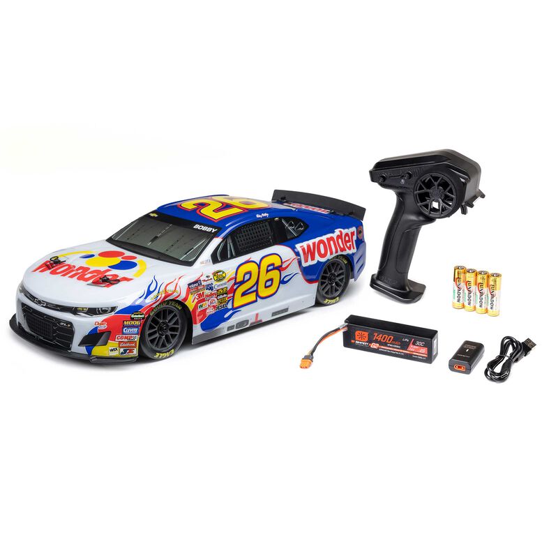 1/12 Losi NASCAR Ricky Bobby No. 26 Wonder Bread Chevrolet ZL1 (Battery & Charger Included), LOSF1122626