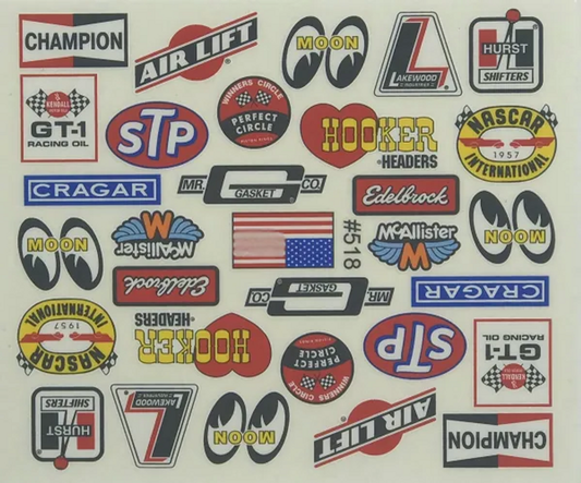 McAllister Racing Vintage Contingency Decal Sheet, MCA-518