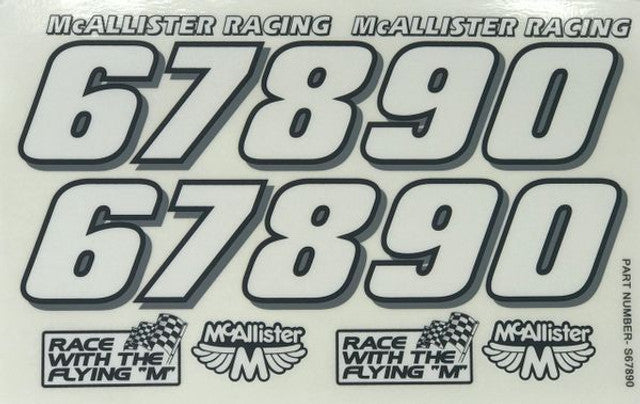 McAllister Racing Small Numbers 6-0, MCA-S6-0