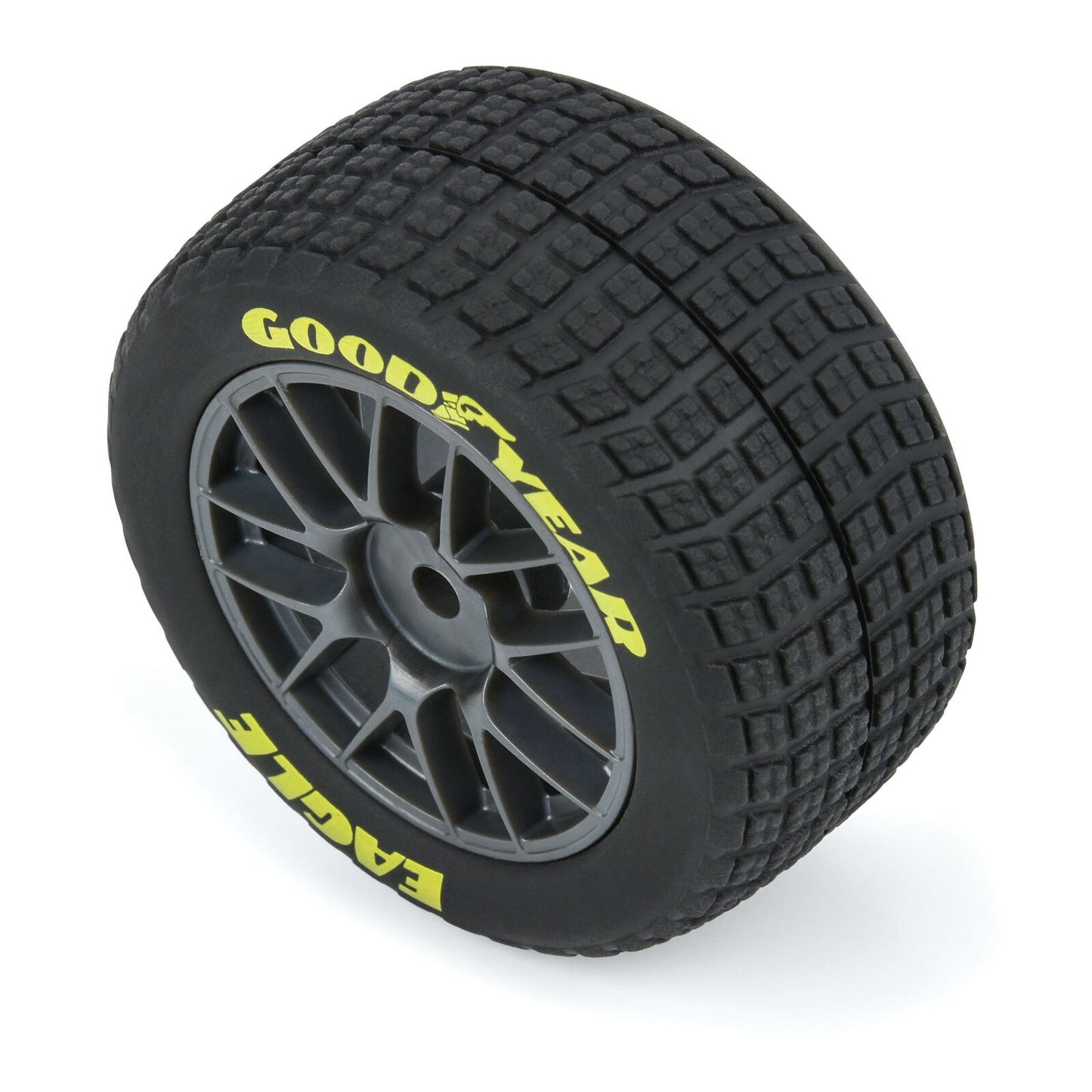 1/12 Goodyear Eagle Dirt Tire F/R MTD Gray Wheels (4): Losi NASCAR GROM, PRO1030310