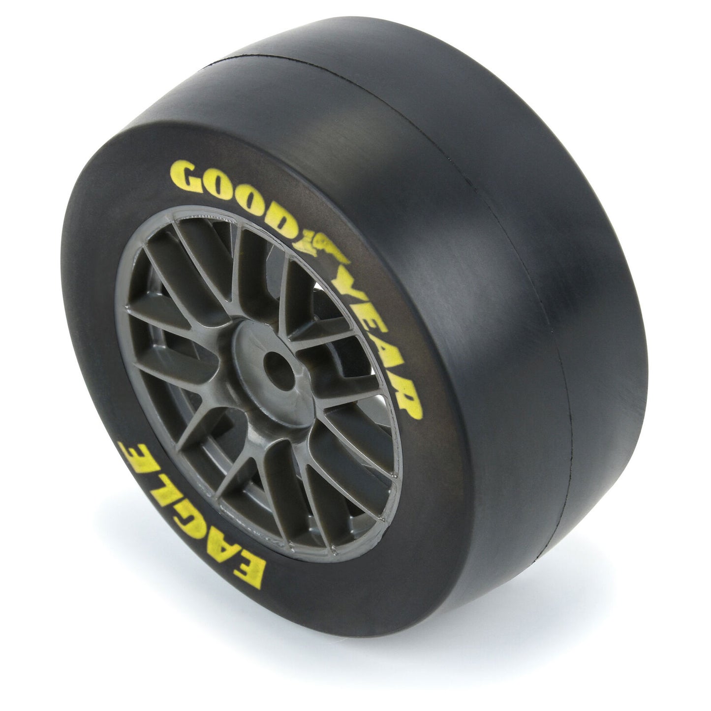 1/12 Goodyear Eagle Soft Tire F/R MTD Gray Wheels (4): Losi NASCAR GROM, PRO1030411