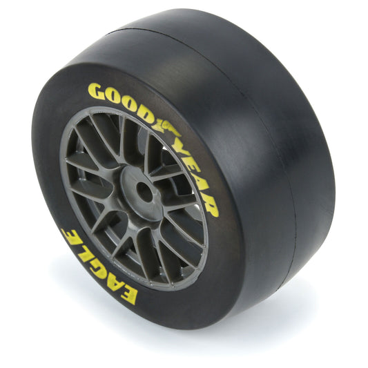 1/12 Goodyear Eagle Soft Tire F/R MTD Gray Wheels (4): Losi NASCAR GROM, PRO1030411
