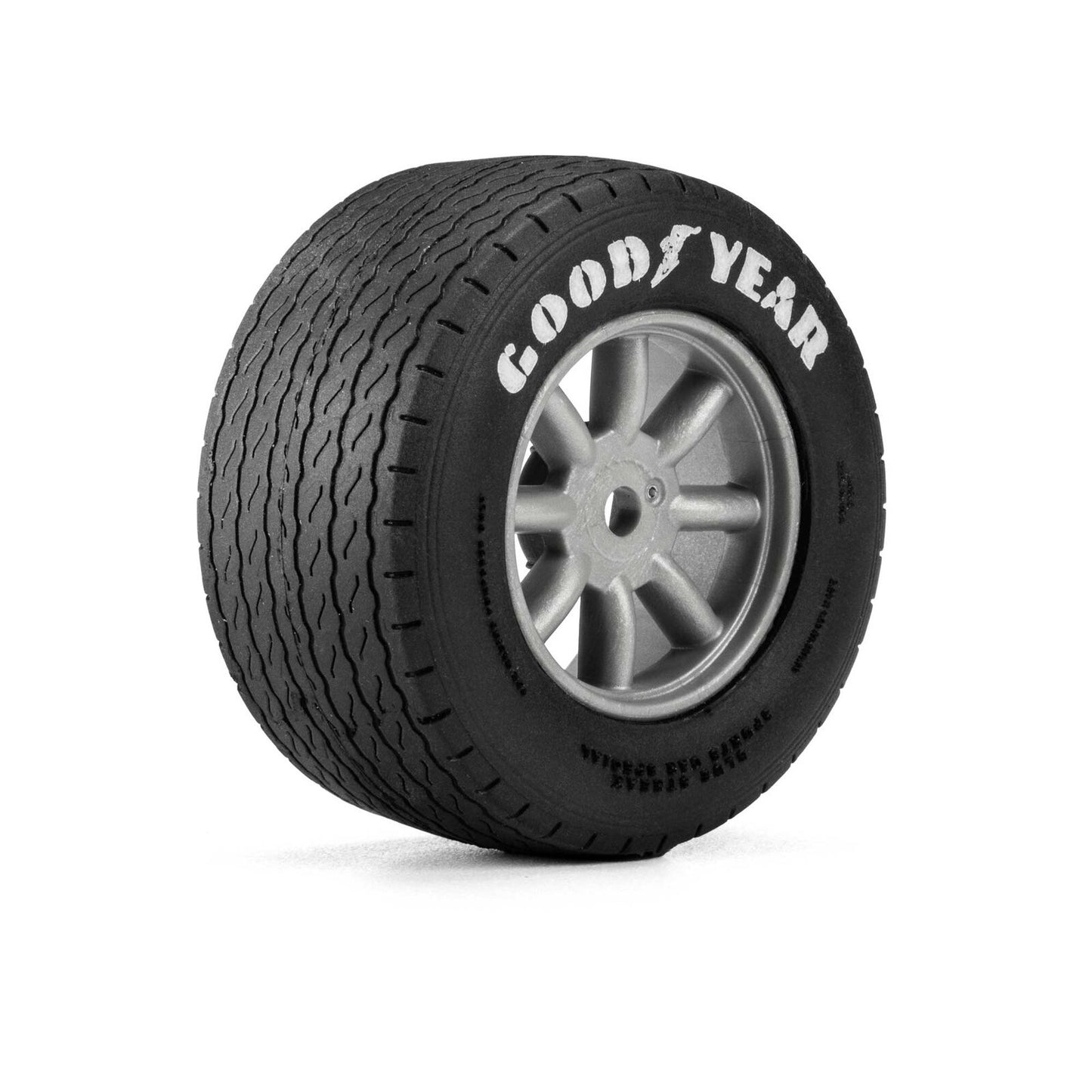 1/12 Goodyear Blue Streak VTA Front Tires Mounted 8mm Gray Wheels (2): Losi NASCAR® Race Car, PRO1036310