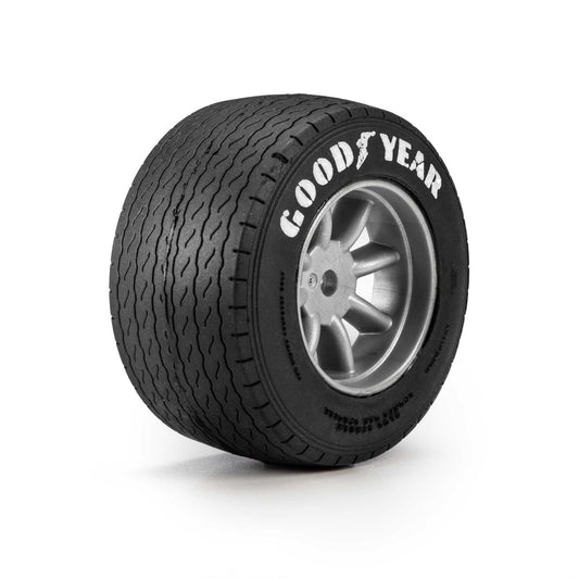 1/12 Goodyear Blue Streak VTA Rear Tires Mounted 8mm Gray Wheels (2): Losi NASCAR® Race Car, PRO1036410