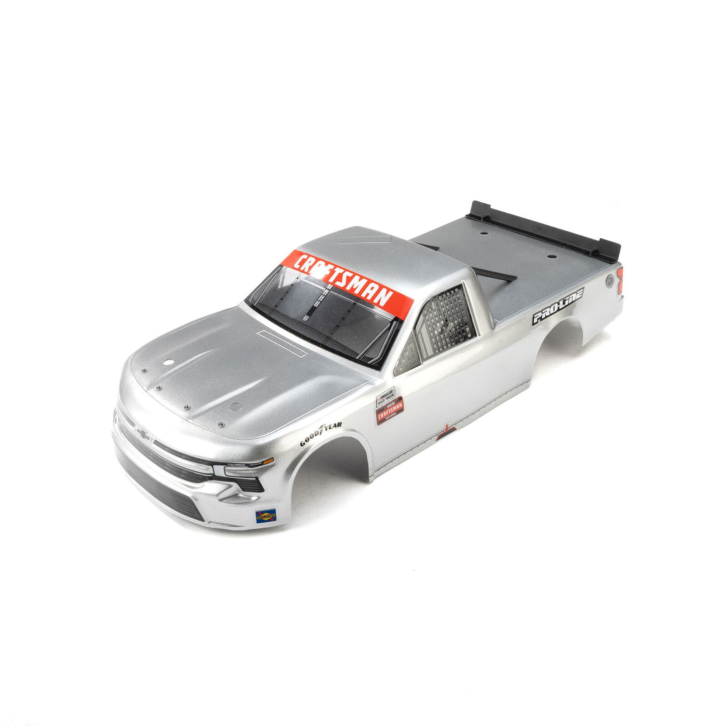 1/12 Pre-Cut 2024 Chevy Silverado Truck Clear Body: Losi NASCAR GROM, PRO365300