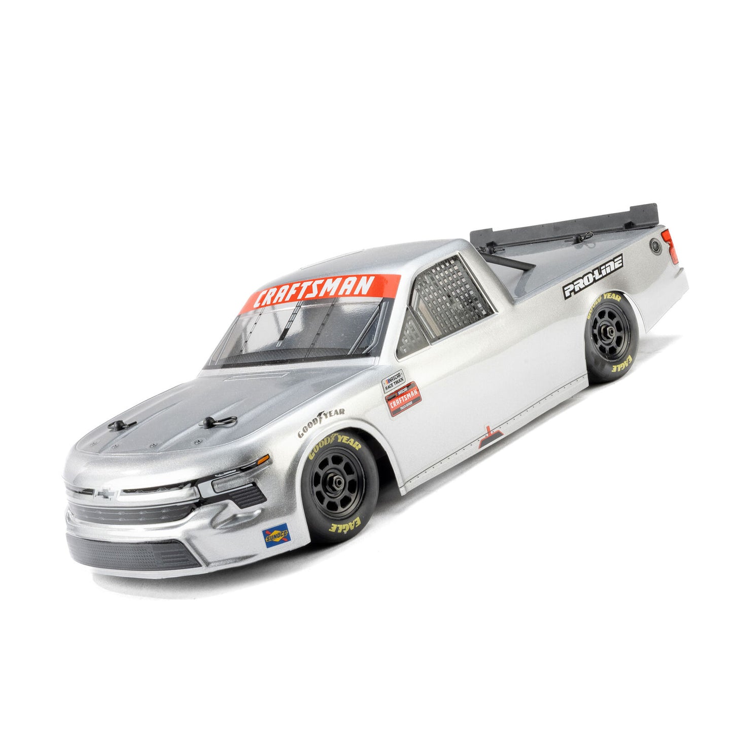 1/12 Pre-Cut 2024 Chevy Silverado Truck Clear Body: Losi NASCAR GROM, PRO365300