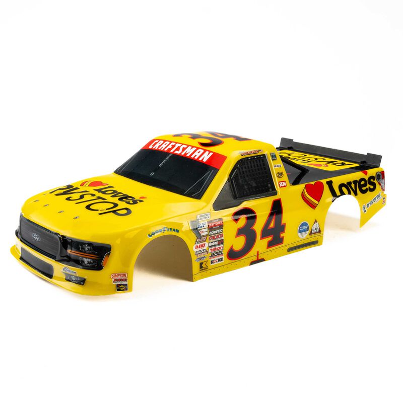 Limited Edition 1/12 Pre-Cut/Pre-Painted Layne Riggs #34 Love Yellow Body: Losi NASCAR, PRO365420