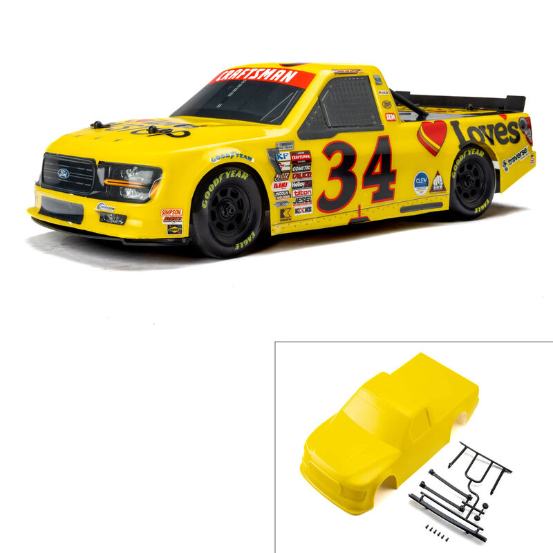 Limited Edition 1/12 Pre-Cut/Pre-Painted Layne Riggs #34 Love Yellow Body: Losi NASCAR, PRO365420