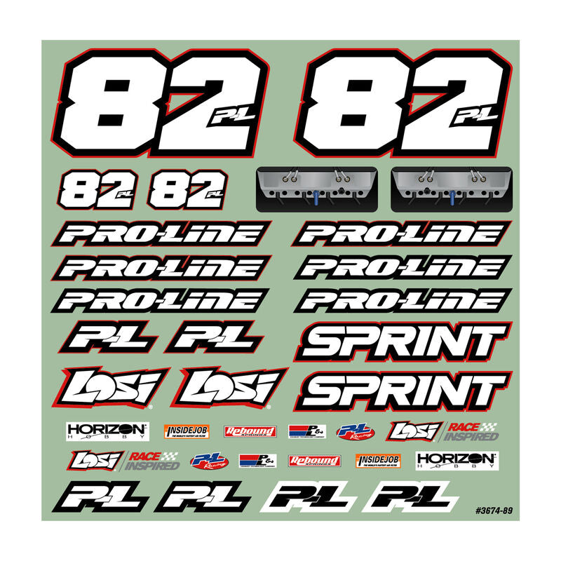 1/10 Sprint Car Light Weight Clear Body Panel Kit for Losi 22S Sprint Car, PRO367400