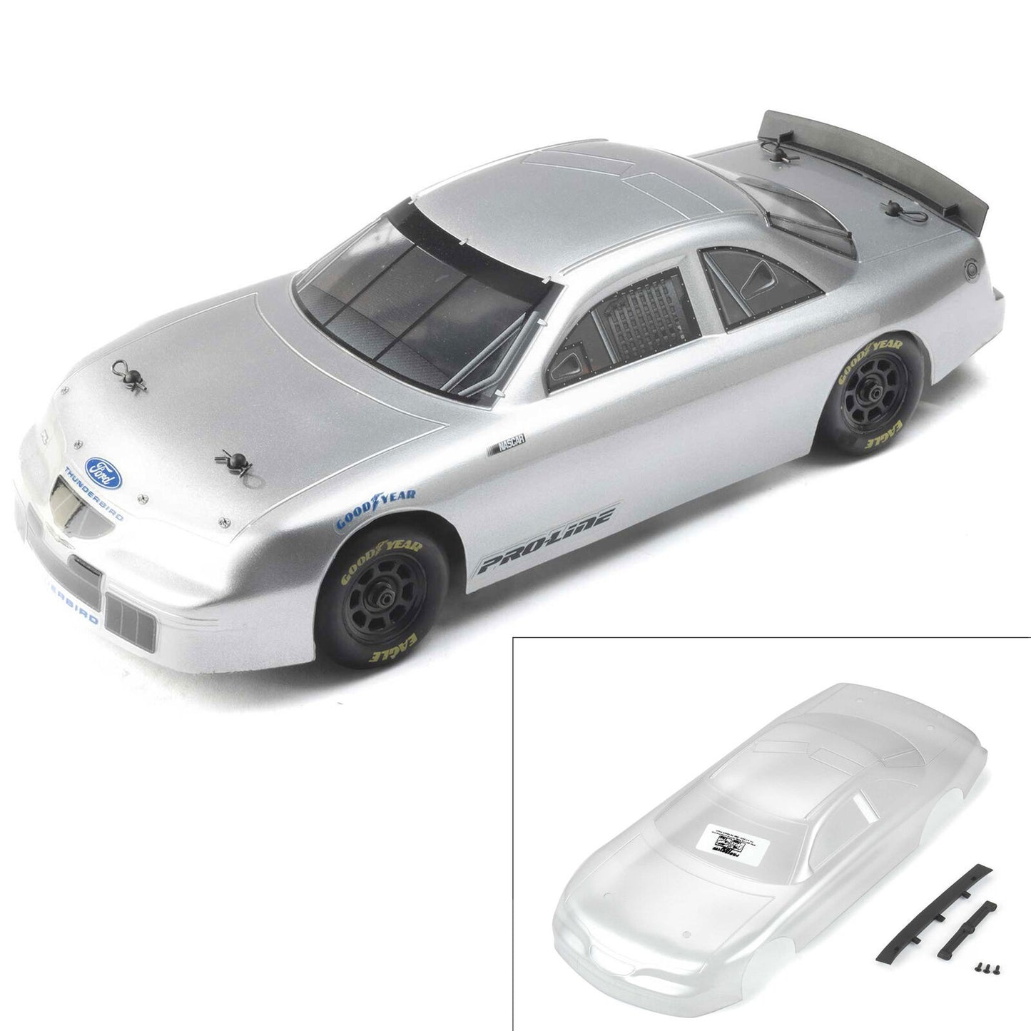 1/12 Pre-Cut 1996 Ford Thunderbird Clear Body: Losi NASCAR GROM, PRO371017