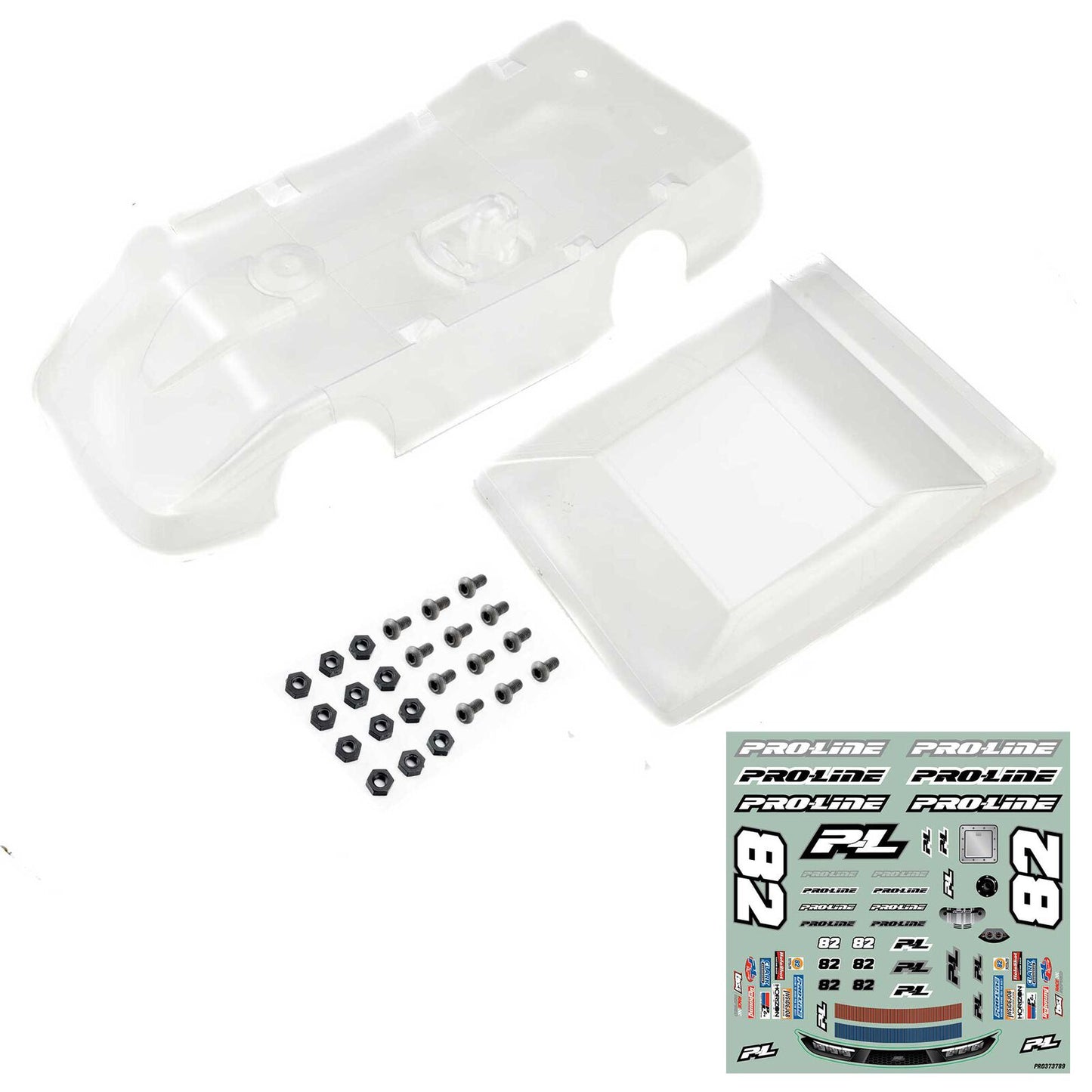 Pro-Line Racing 1/12 Pre-Cut Dirt Late Model Tombstone Hi-Performance Clear Body: Losi GROM ALM and NASCAR, PRO-373717