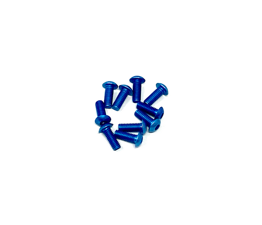 M3 x 8mm Button Head Socket Screws - Aluminum
