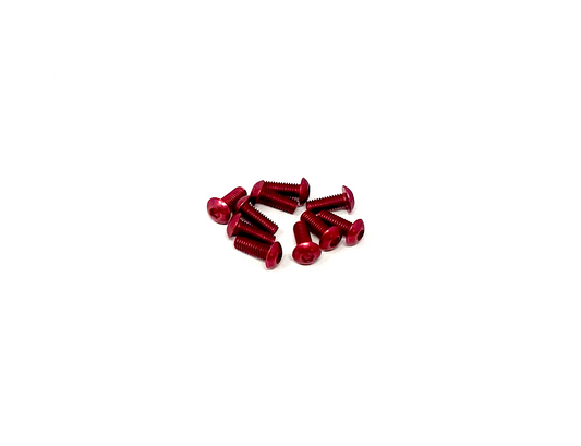 M3 x 8mm Button Head Socket Screws - Aluminum