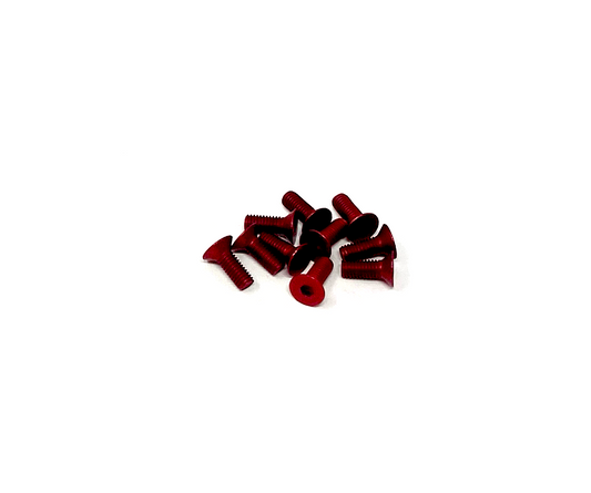 M3 x 8mm Flat Head Socket Screws - Aluminum