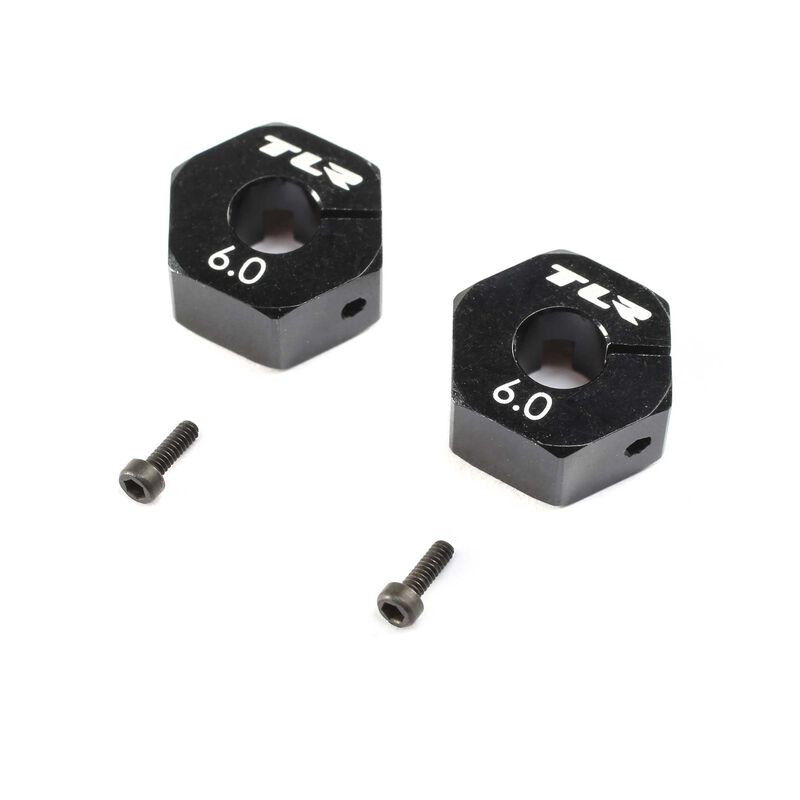 Wheel Hex 12mm x 6mm (2), TLR232115