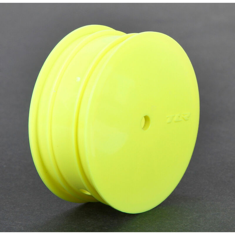 1/10 Front Buggy 2.2 Wheels, 12mm Hex, Yellow (2): 22 3.0, TLR43010