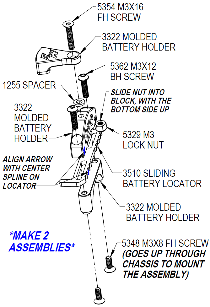 Custom Works V2 BATTERY MOUNT KIT, CW-3321