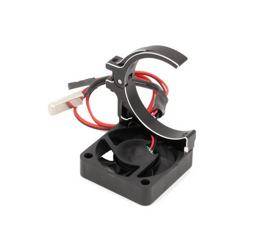 5-40 Motor Fan Clamp Mount, Black Aluminum, fits 40mm fan VRC-2001