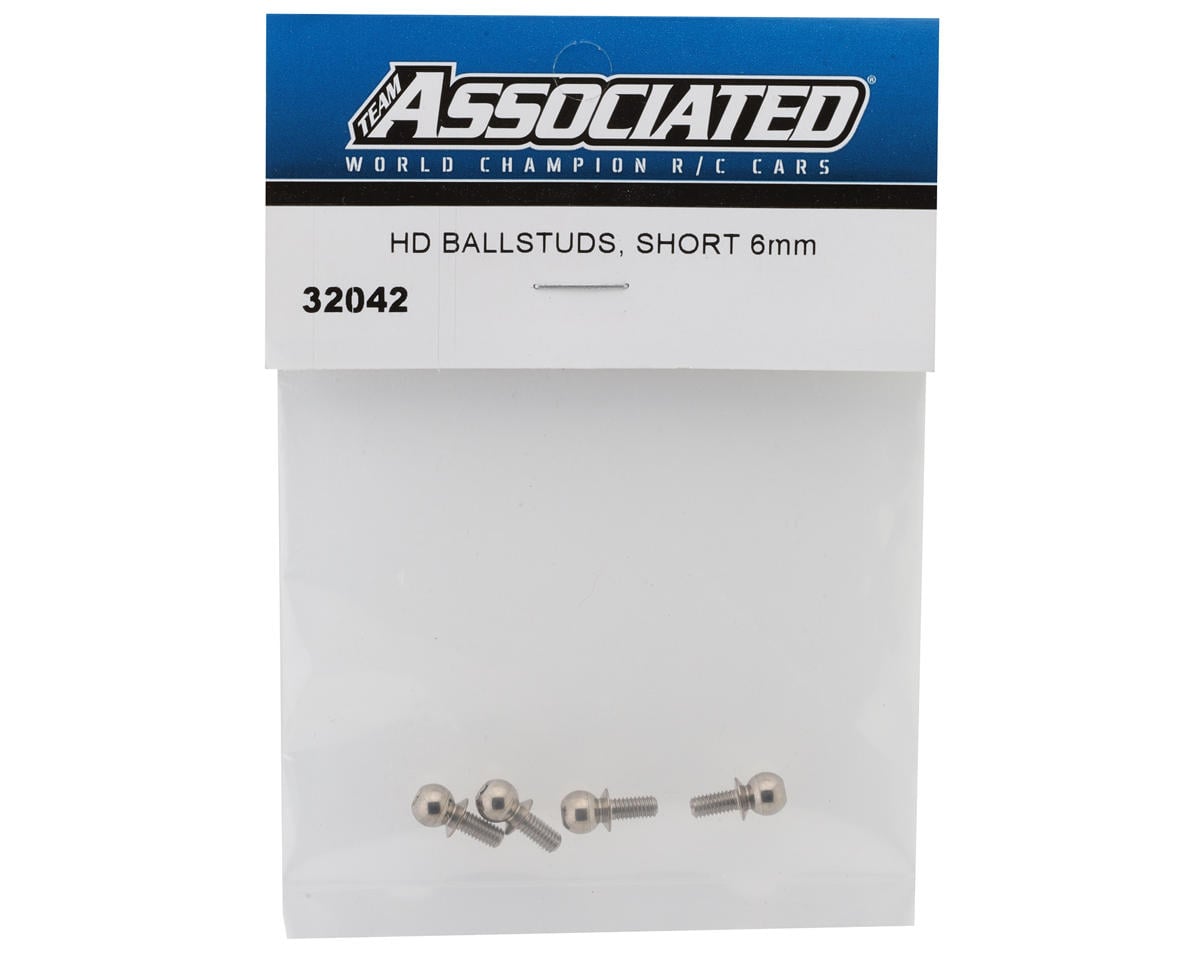 Team Associated HD 6mm Ballstuds (Short), ASC-32042
