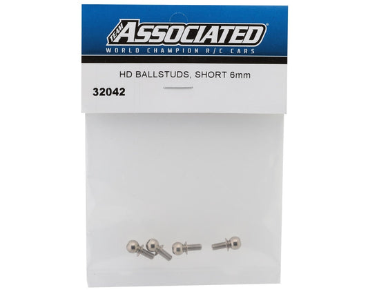 Team Associated HD 6mm Ballstuds (Short), ASC-32042