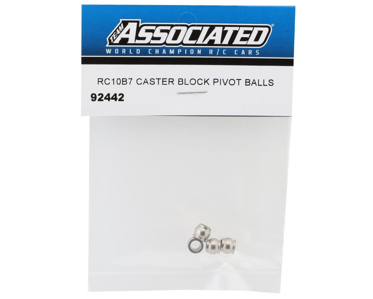 RC10B7 FT Caster Block Pivot Balls (4), ASC-92442