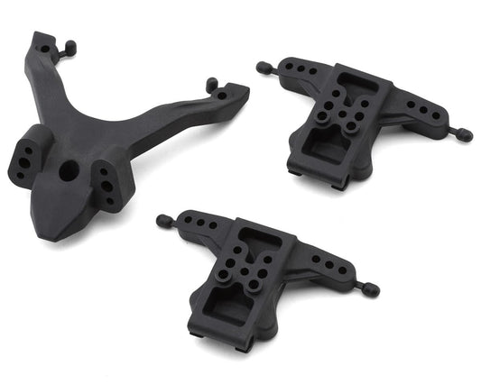 RC10B7.1 Factory Team Carbon Top Plate & Ballstud Mount Set, ASC-92587