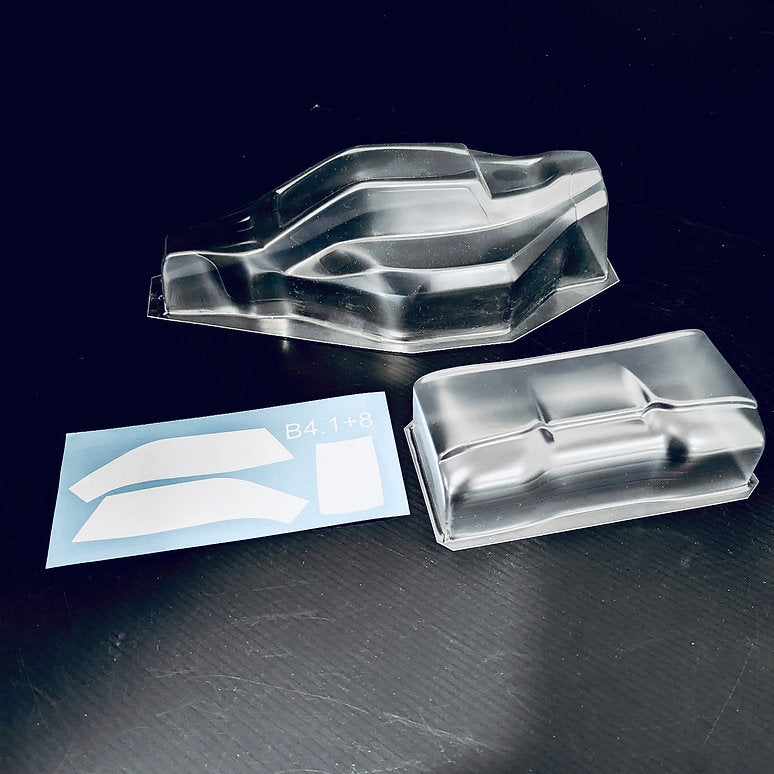 Boki Racing B4.1 +8 Body & Wing Kit, fits RC10B4.1, BKR0019