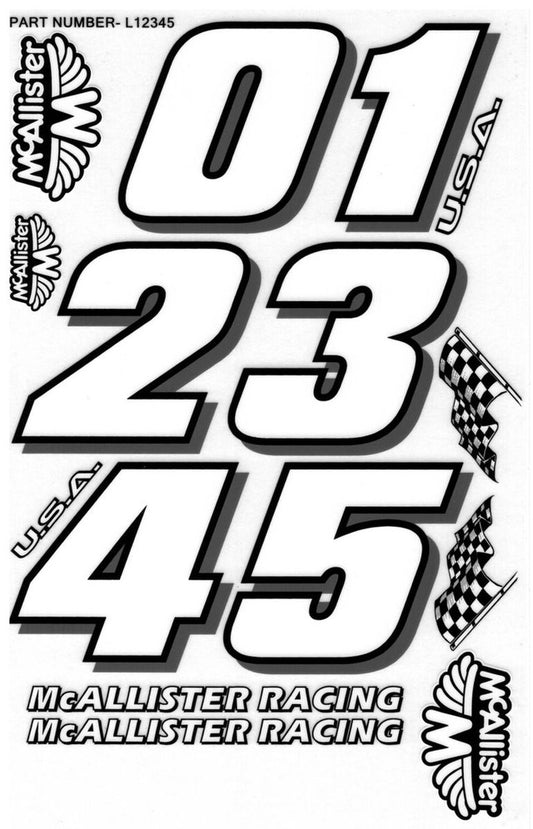 McAllister Racing Large Numbers 0-5, MCA-L12345