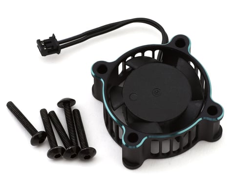 Cayote Crest X/X Evo Aluminum 25x25x10mm ESC Cooling Fan (Black/Aurora Green), CYEAF1005