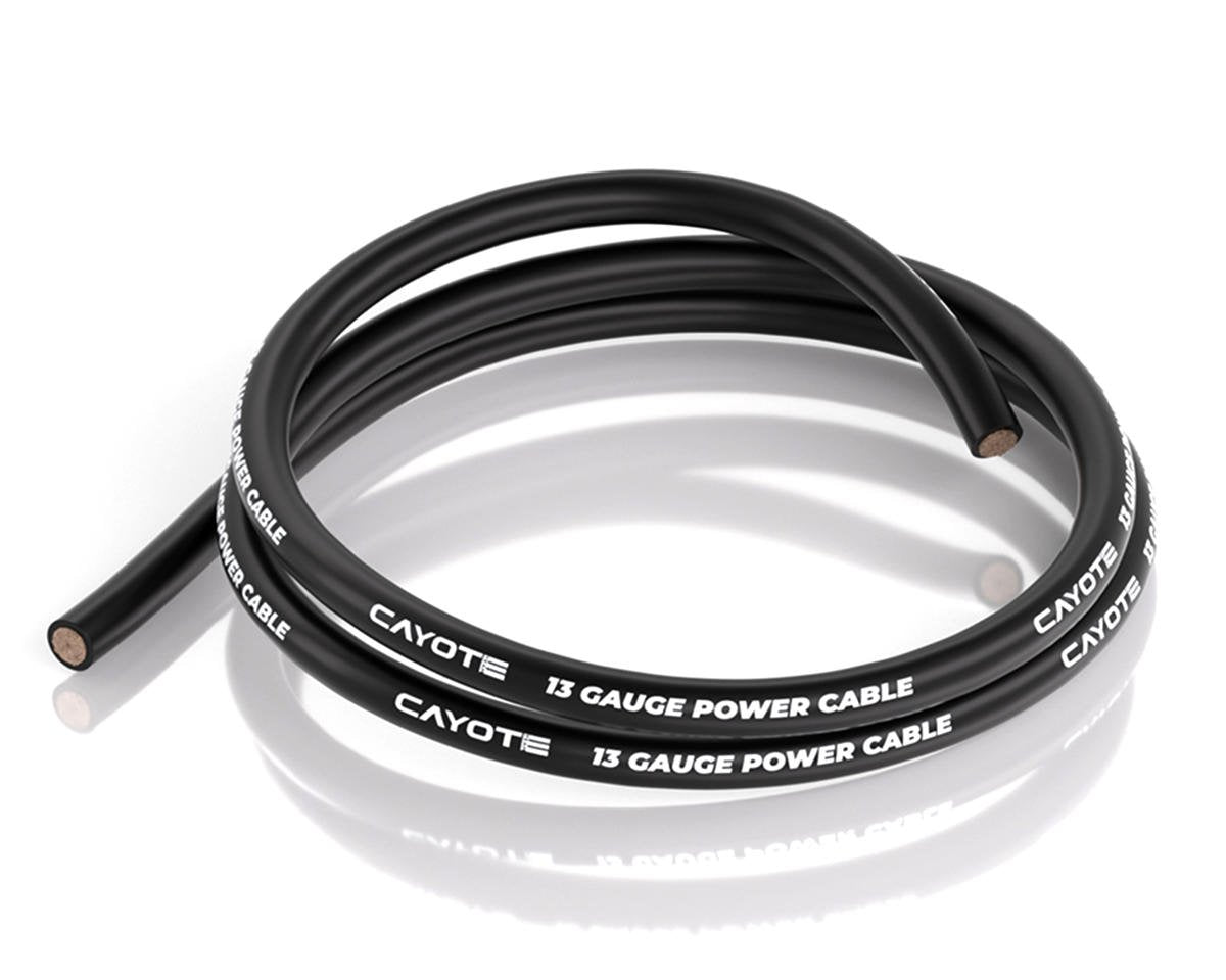 Cayote Thin-Wall Silicone Wire (Black) (1 Meter) (13AWG), CYECW04