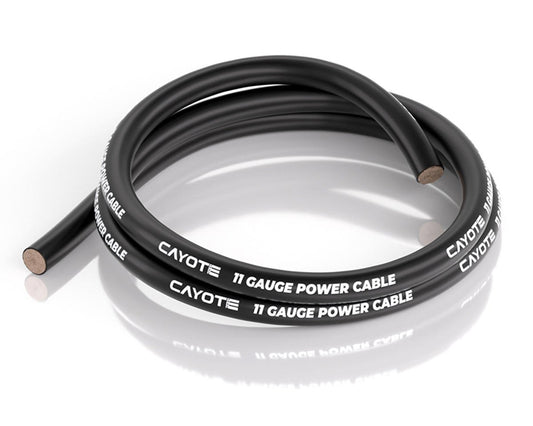 Cayote Thin-Wall Silicone Wire (Black) (1 Meter) (11AWG), CYECW05