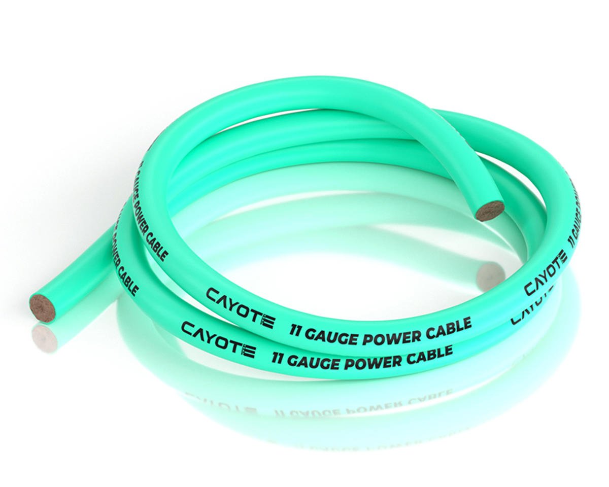 Cayote Thin-Wall Silicone Wire (Aurora Green) (1 Meter) (11AWG), CYECW07