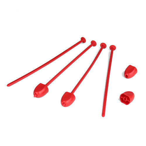 Zip Stix / Black, Blue, Green, Red / 4pcs, DER-ZS4-BLK