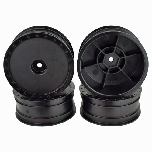 Borrego Wheels for Associated B6 / Kyosho RB6 / Front / BLACK / 4Pcs, DER-BB4-KFB