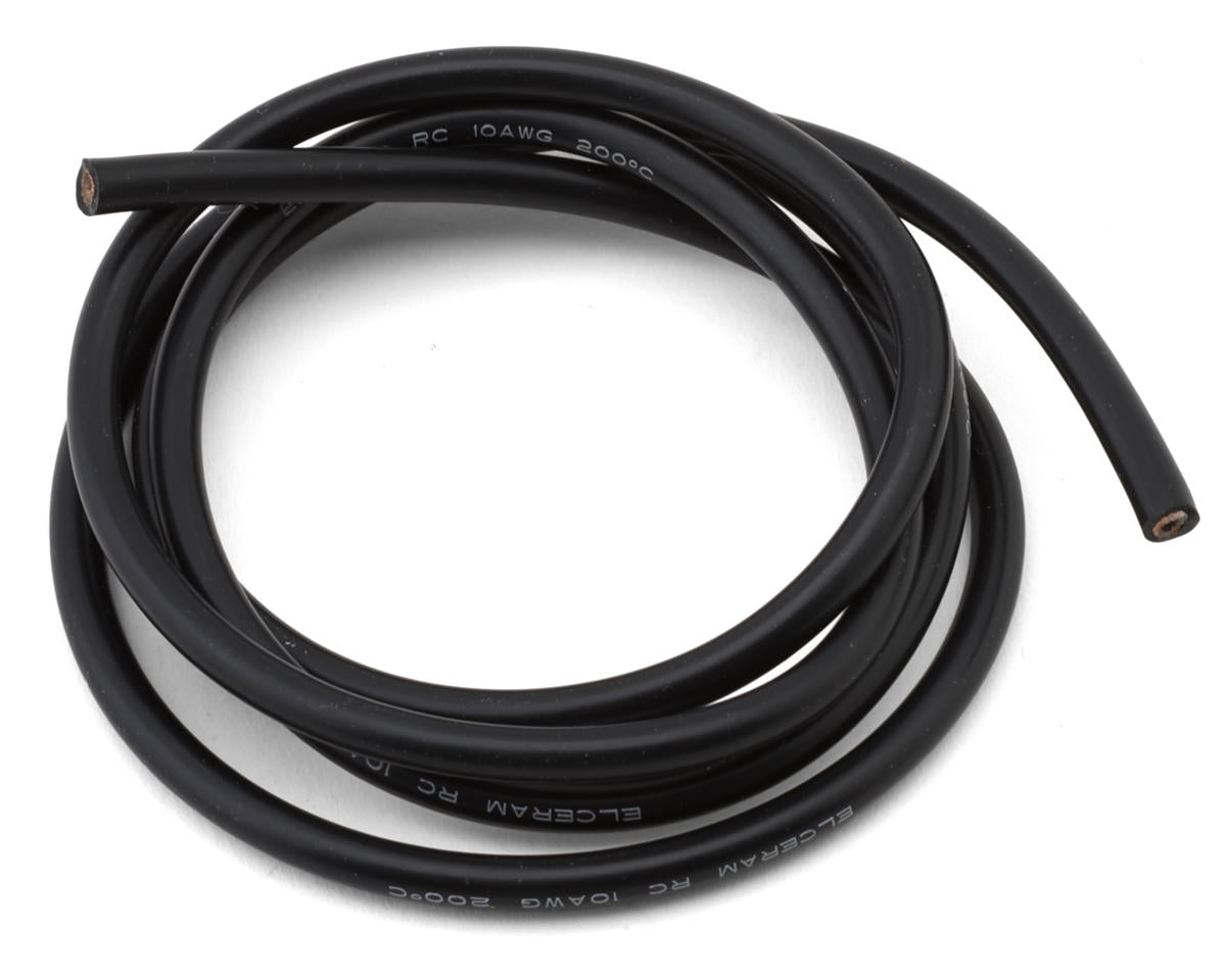 Elceram Silicone Wire 10AWG (Black) (1 Meter), ELC027