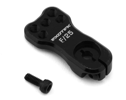 Exotek HD Aluminum Racing Servo Horn (25T ProTek/Futaba) (Black), EXO2256