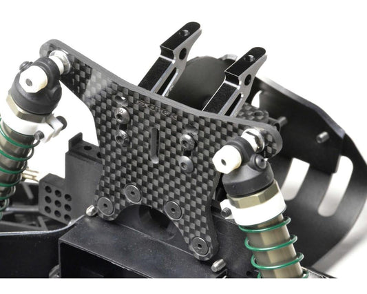 RC10 HD Carbon Fiber Rear Shock Tower (Small Bore Shocks), EXO2399