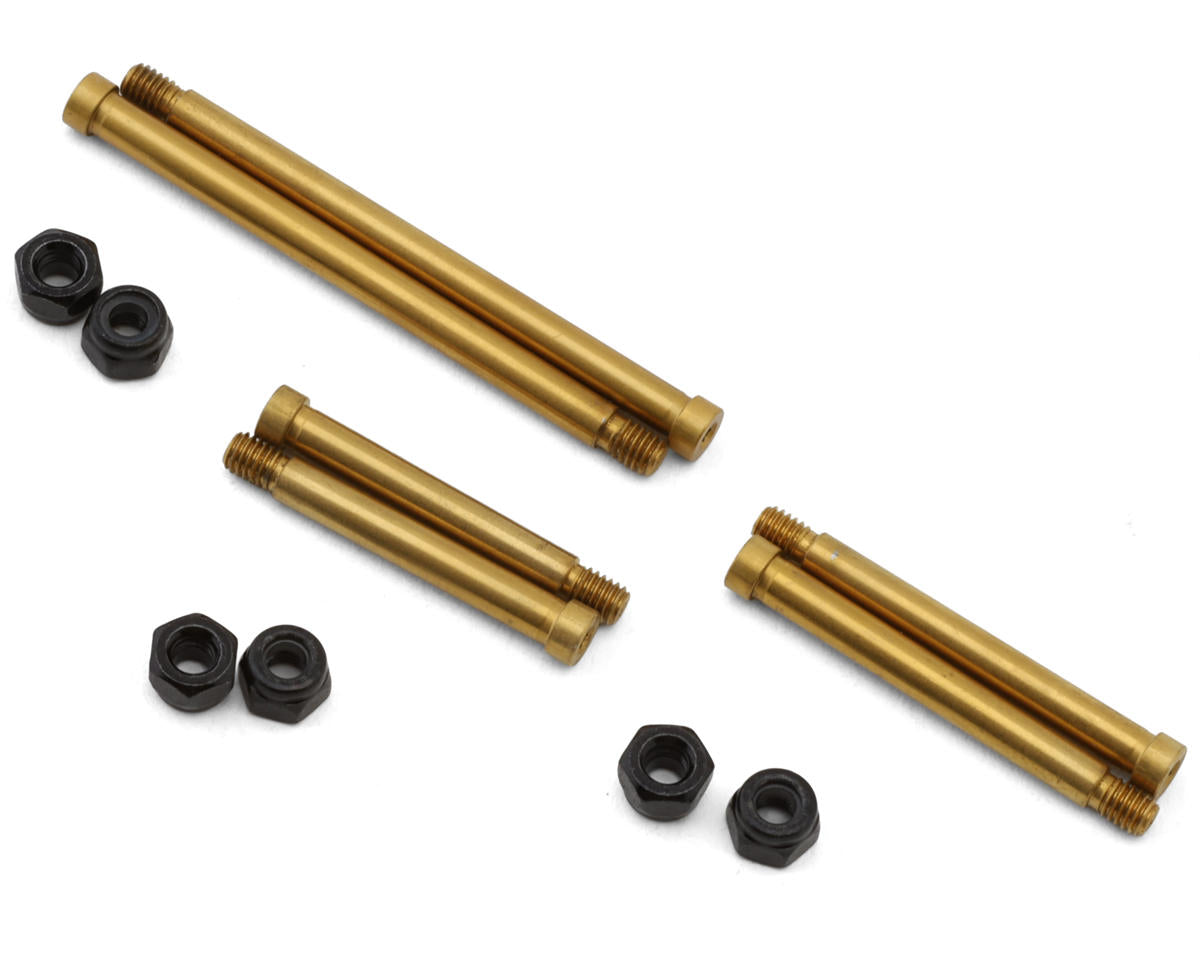 RC10T Nitride Coated Steel Bolted Front Hinge Pin Set, EXO2402
