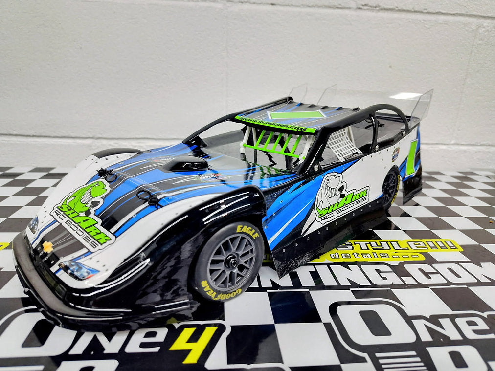 Shark RC Losi Nascar Slammer Latemodel Body, clear