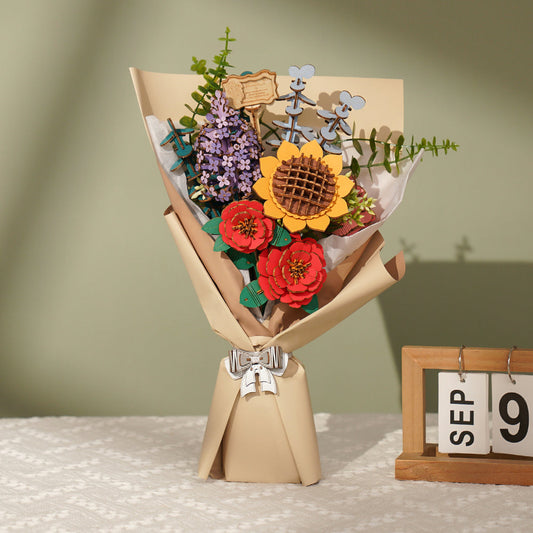 Rowood Flower Bouquet DIY 3D Wooden Model Kit, ROETW01H