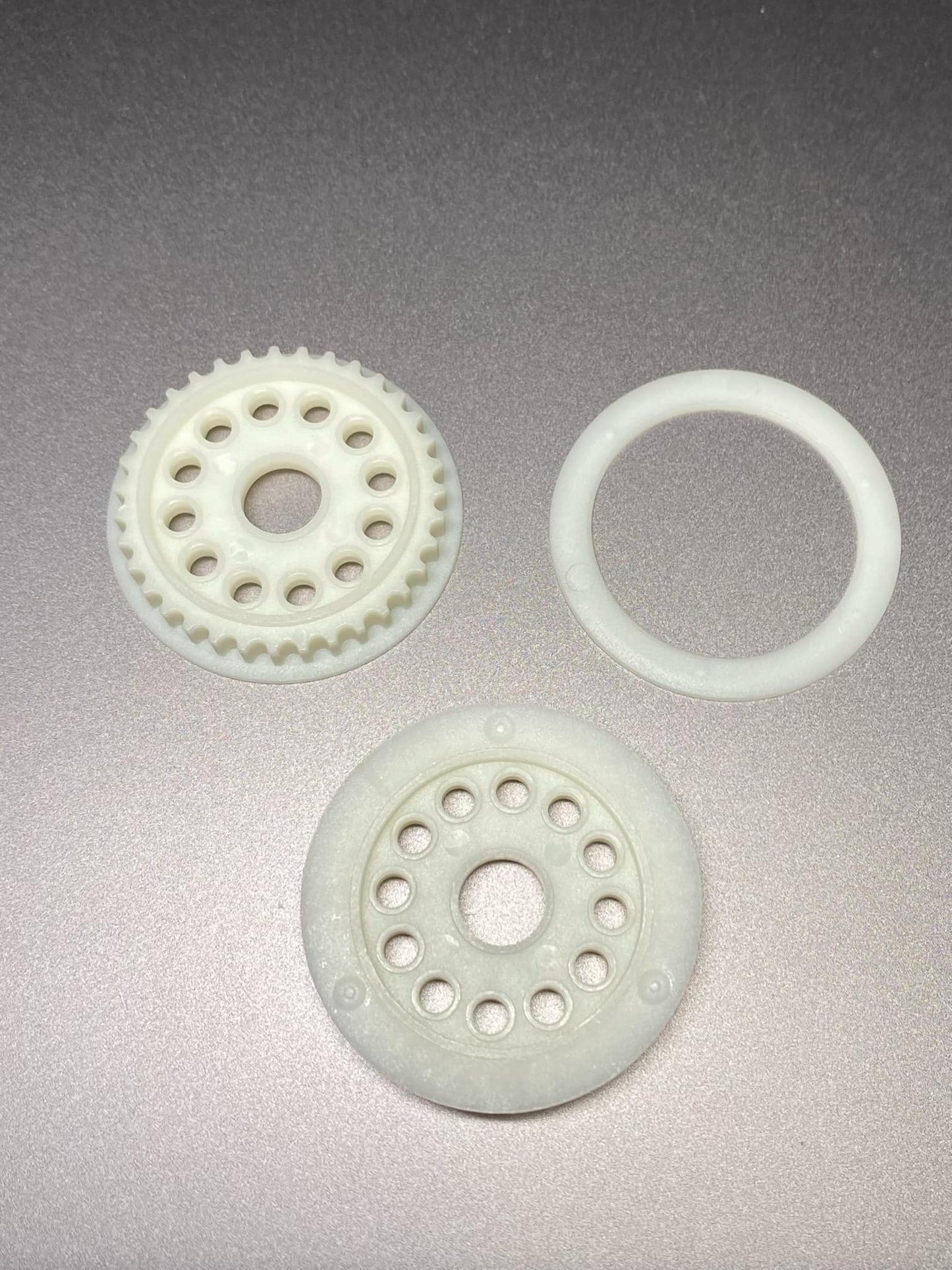 35T M3 Pulley Set (F&R) (White) For Yokomo Dogfighter, FZ-005