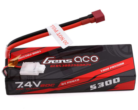 Gens Ace 2s LiPo Battery 60C (7.4V/5300mAh) w/T-Style Connector GEA53002S60D24