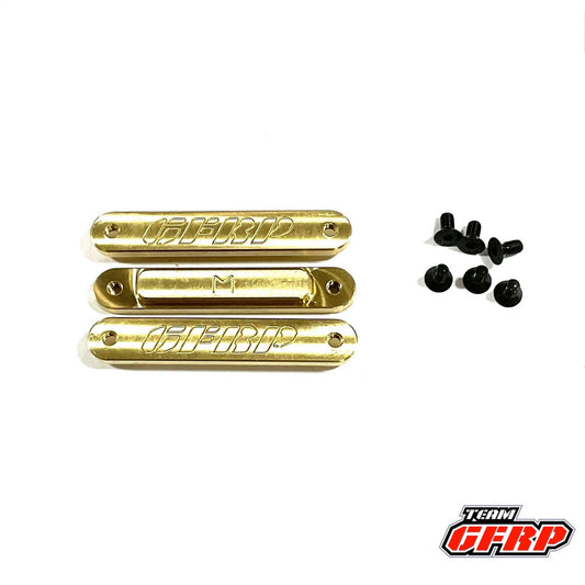 Metric Chassis Insert Dirt Oval Brass Bumper Inserts (3), GFR-1554