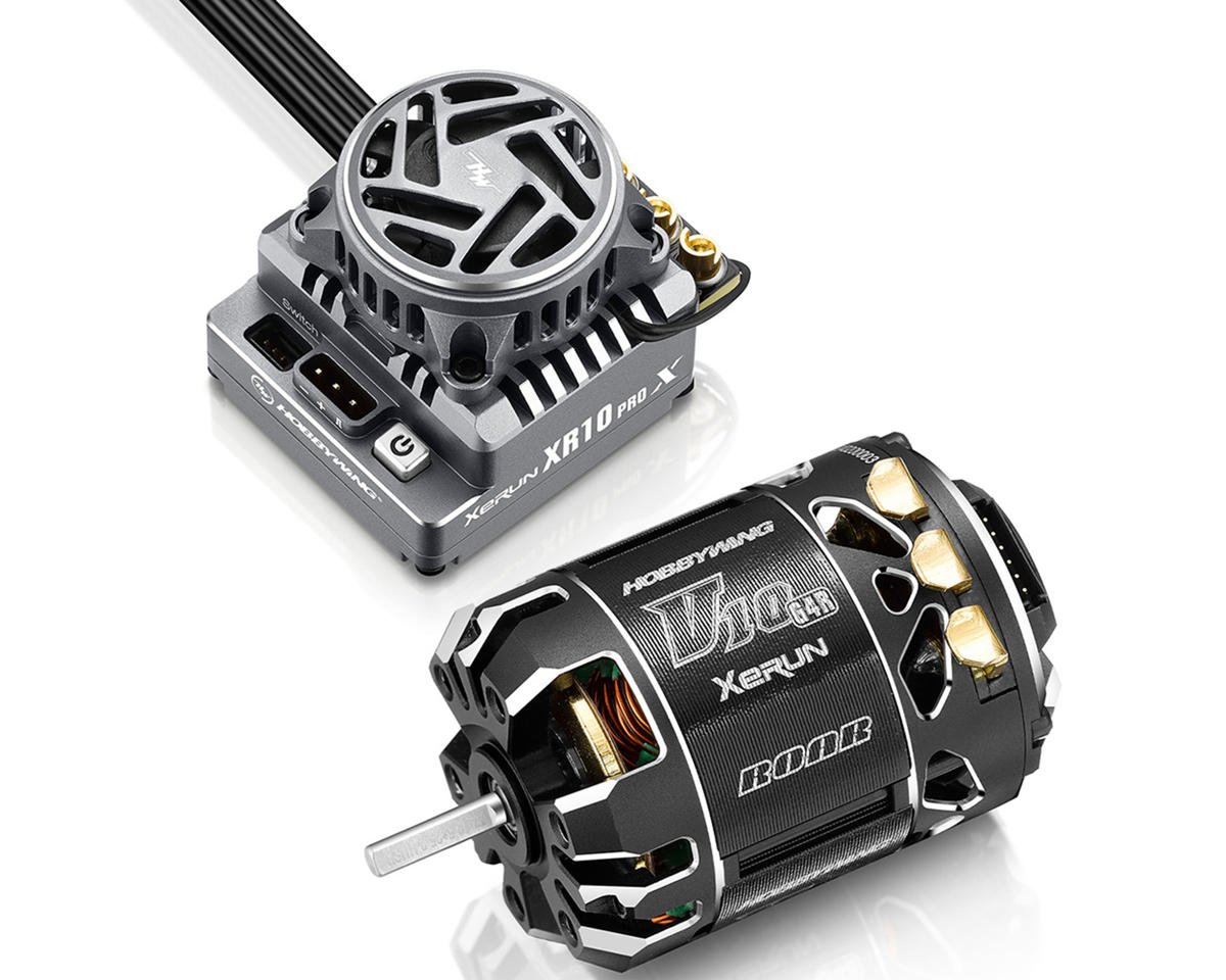 Hobbywing XR10 Pro G3X Stock Spec Sensored Brushless ESC/V10 G4R Motor Combo (17.5T), HWI-38020455