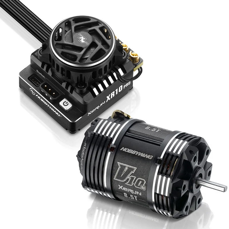 Hobbywing XR10 Pro G3 ESC + V10 G3 8.5T Modified Motor Combo, HWI-38020452