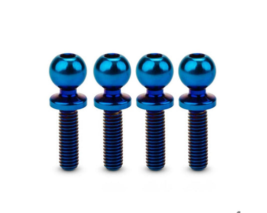 5.5mm Revolved Titanium Ball Studs (4) (10mm), JCO-5134