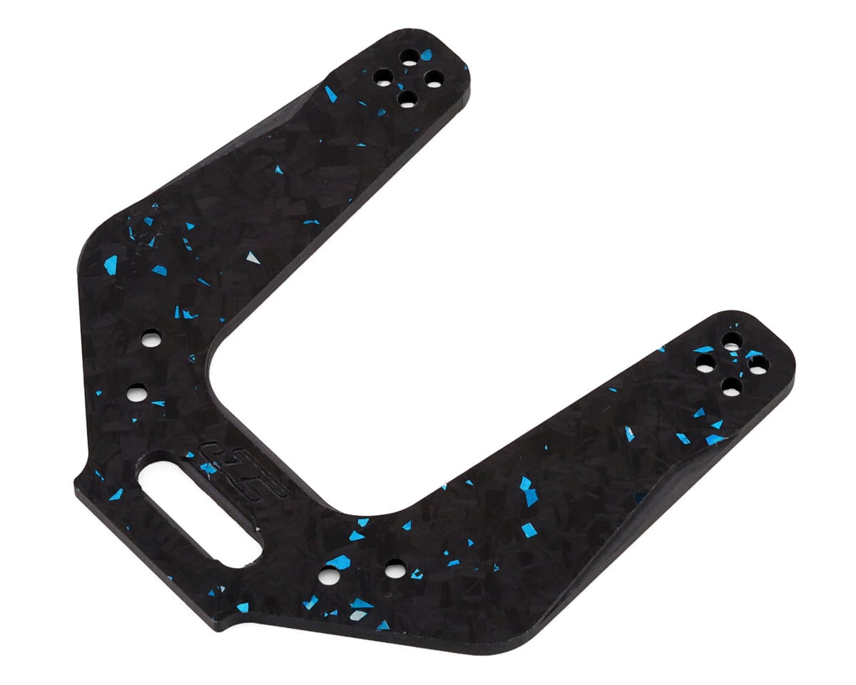 RC10 '89 Masami Stealth Forged Carbon Front Shock Tower (Blue) (Standard), JCO-5303